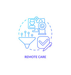 Remote Medical Service Blue Gradient Concept Icon