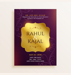 Royal Indian Wedding Invitation Card Design