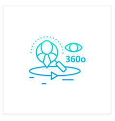 360-degree Customer View Gradient Icon