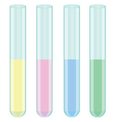 Biological Test Tubes On A White Background