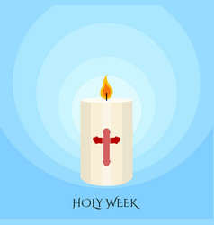 Holy Week Banner With A Paschal Candle