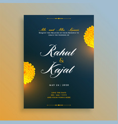 Indian Wedding Invitation Card Template Design