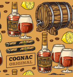 Original Cognac Seamless Pattern Colorful