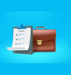 Briefcase With Contract List 3d