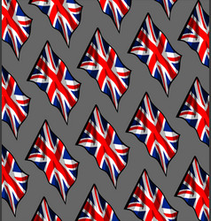 British Flag Pattern On Black Background