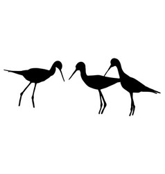 Shore Birds Logo Heron Silhouette