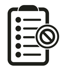 Ban List Icon Simple Business User