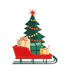 Festive Santa Sleigh With Christmas Presents Icon