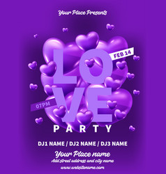 Love Party Valentines Day Poster Flyer Design