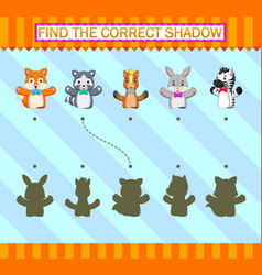 Find Correct Shadow Different Hand Puppet