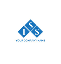 Iss Letter Logo Design On White Background