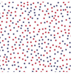 Red And Blue Stars Falling On White Background