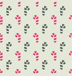 Christmas Seamless Pattern With Candy Canes Happy