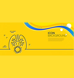 Lungs With Coronavirus Line Icon Pneumonia