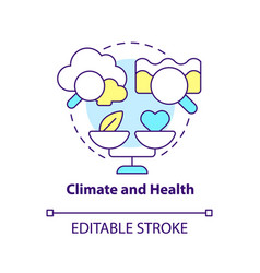 Climate And Health Concept Icon