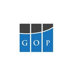 Gop Letter Logo Design On White Background