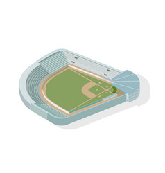 Isometric Baseball Park Ballpark Diamond Modern