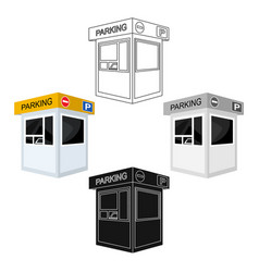 Parking Toll Booth Icon In Cartoonblack Style