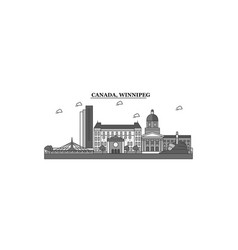 Canada Winnipeg City Skyline Isolated