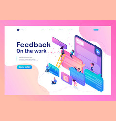 Isometric Bright Concept Users Write Comments