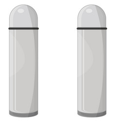 White Thermos On A Background