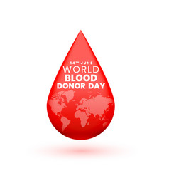 World Blood Donor Day Concept With Map Of