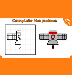 Game Complete The Picture And Draw Space Satellite