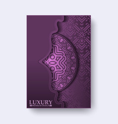 Luxury Purple Mandala Cover In Gold