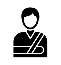 Bandaged Person Glyph Icon For Personal And