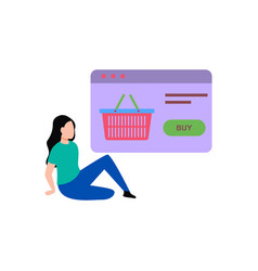 Girl Is Shopping Online