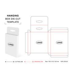 Hanging Box Die Cut Template