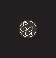 Initial Letter Ea Monogram Logo With Simple