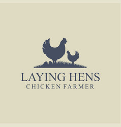 Laying Hens Logo Chicken Design