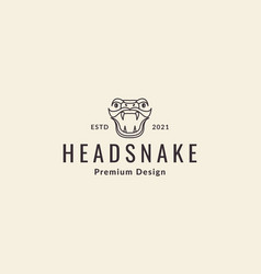 Lines Head Snake Cobra Vintage Logo Symbol Icon