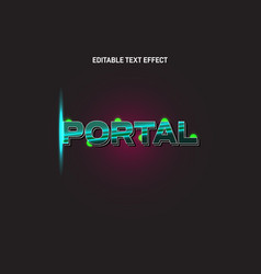 Portal Editable Text Effect 3 Dimension Emboss