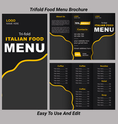 Trifold Food Menu Exclusive Flyer Design