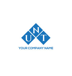 Unt Letter Logo Design On White Background