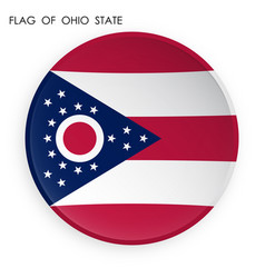 American State Of Ohio Flag Icon In Modern