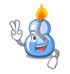 Two Finger Alcohol Burner Character Cartoon