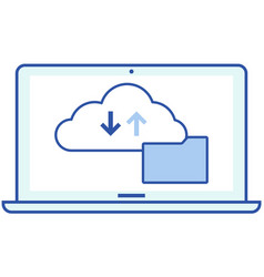 Virtual Storage Icon On Laptop Screen Service