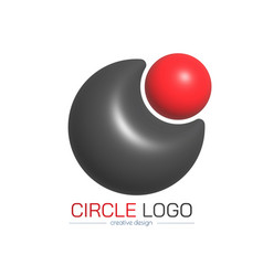 3d Circle Logo A Template For Brand Id Sticker