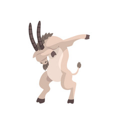 Goat Standing In Dub Dancing Pose Cute Cartoon