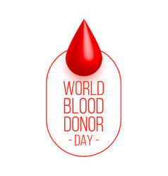 Realistic World Blood Donor Day Poster Design