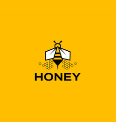 Simple Honey Bee Business Logo Design Template