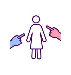 Women Discrimination Rgb Color Icon