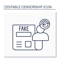 Disinformation Line Icon