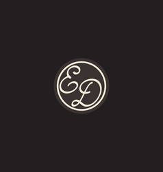 Initial Letter Ed Monogram Logo With Simple