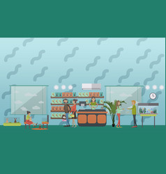 Pet Shop Concept In Flat Style