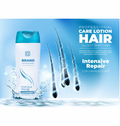 Realistic Man Hair Shampoo Care Lotion With Splash