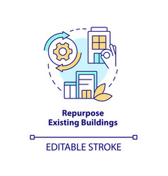 Repurpose Existing Buildings Concept Icon